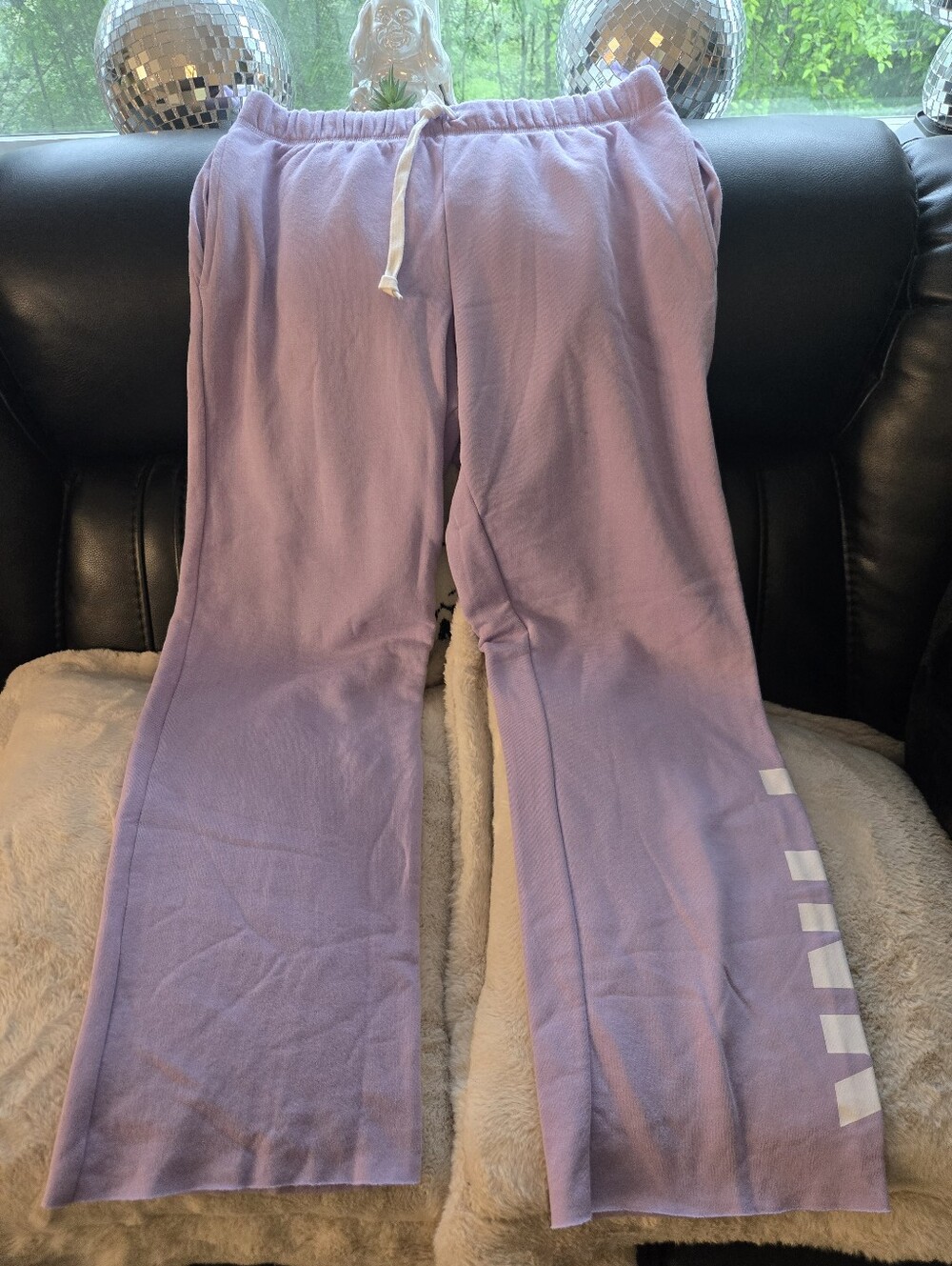 PINK  Lavender Drawstring Sweatpants w/Pockets. Size M